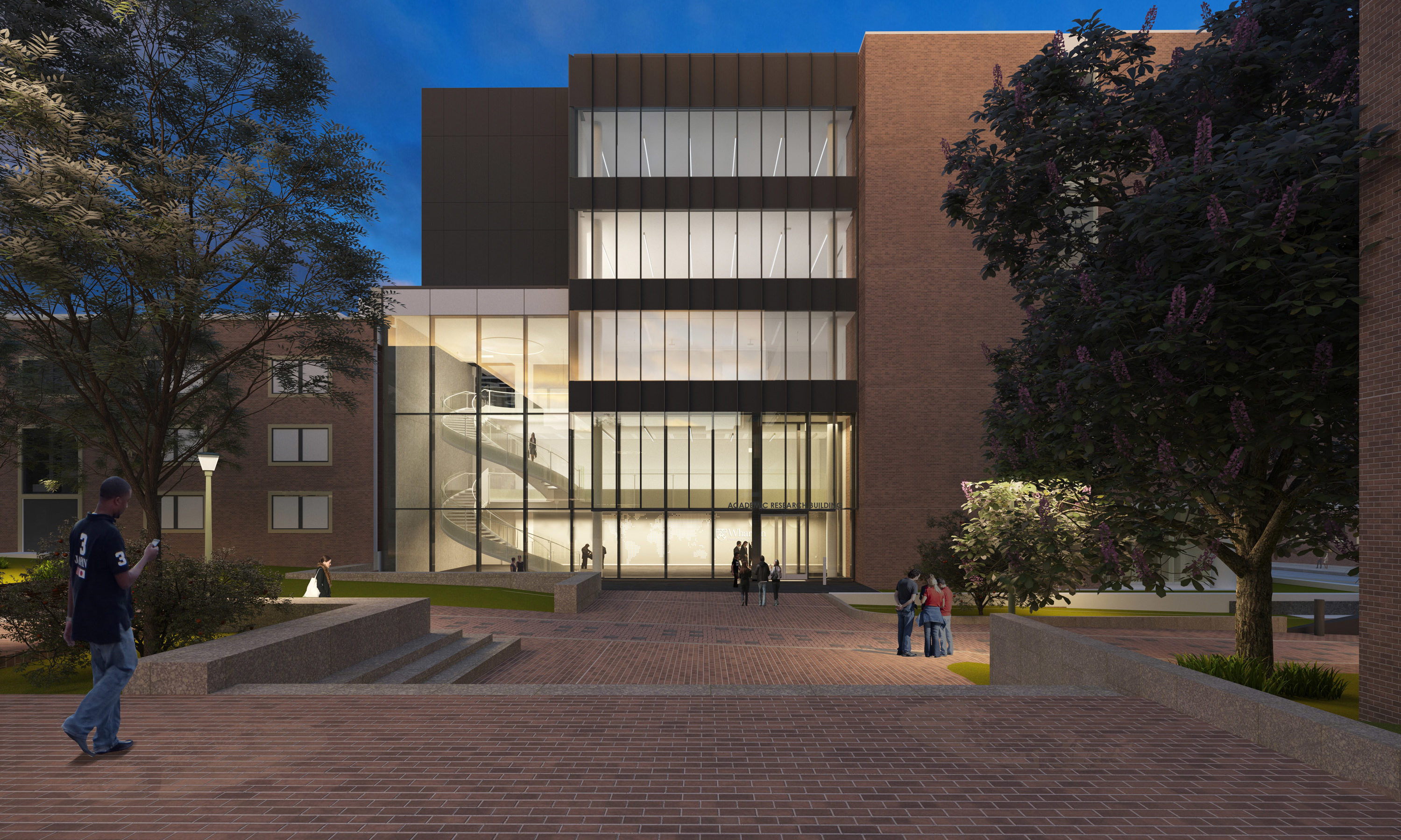 VIEW-FROM-MACK-PLAZA Wharton Academic Research Building